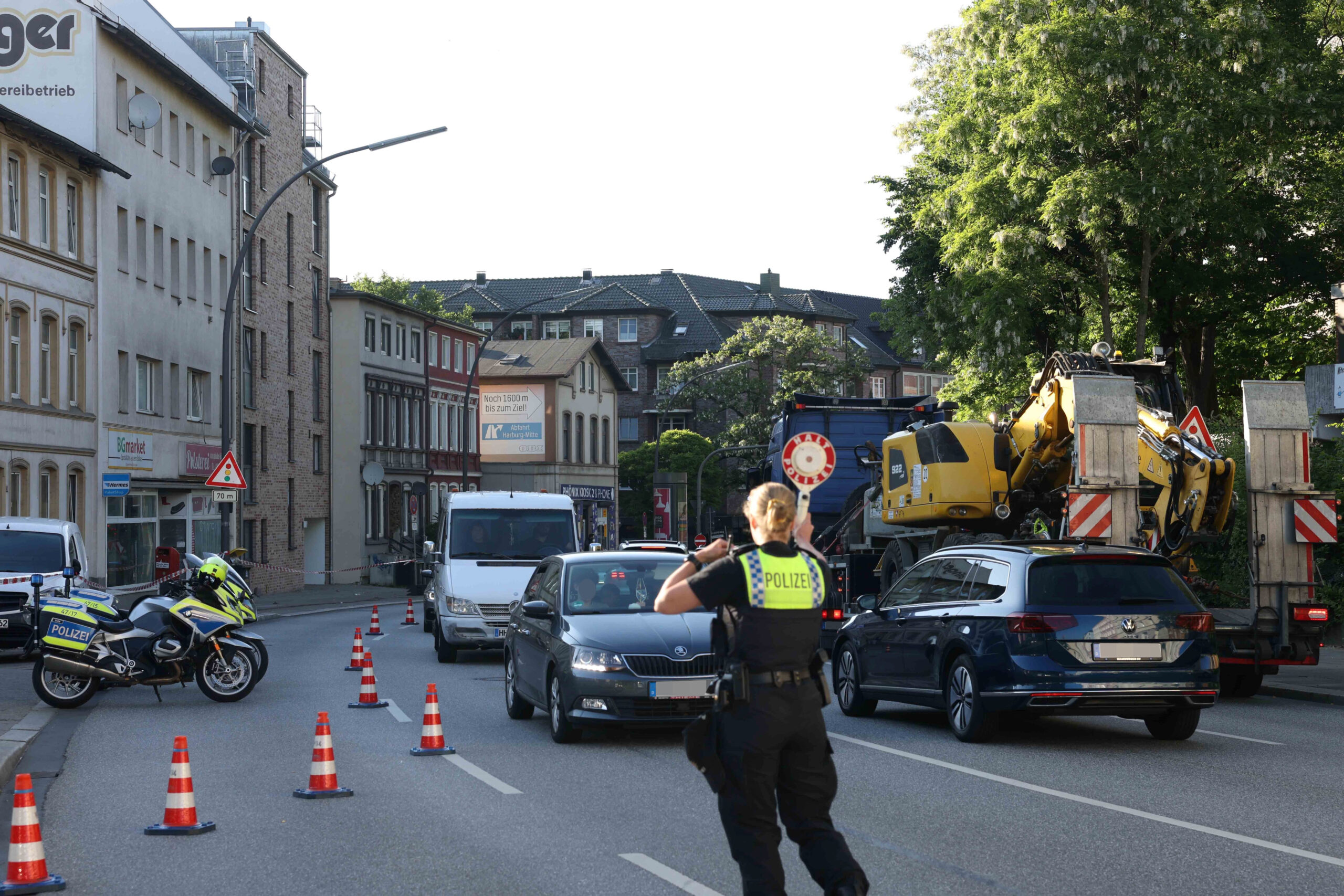 Verkehrskontrollen im Phoenixviertel in Hamburg-Harburg.