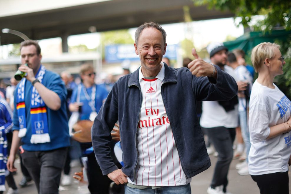 Auch Gerrit Braun (57), Mitgründer des Miniatur-Wunderlandes und HSV-Anhänger, ist heute im Stadion dabei.