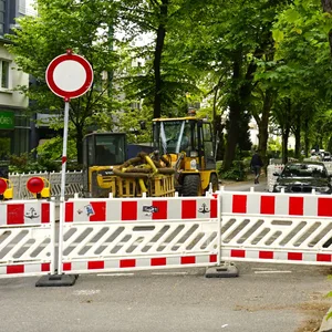 Wegen Umbauarbeiten wurde ein Bereich der Wrangelstraße gesperrt.