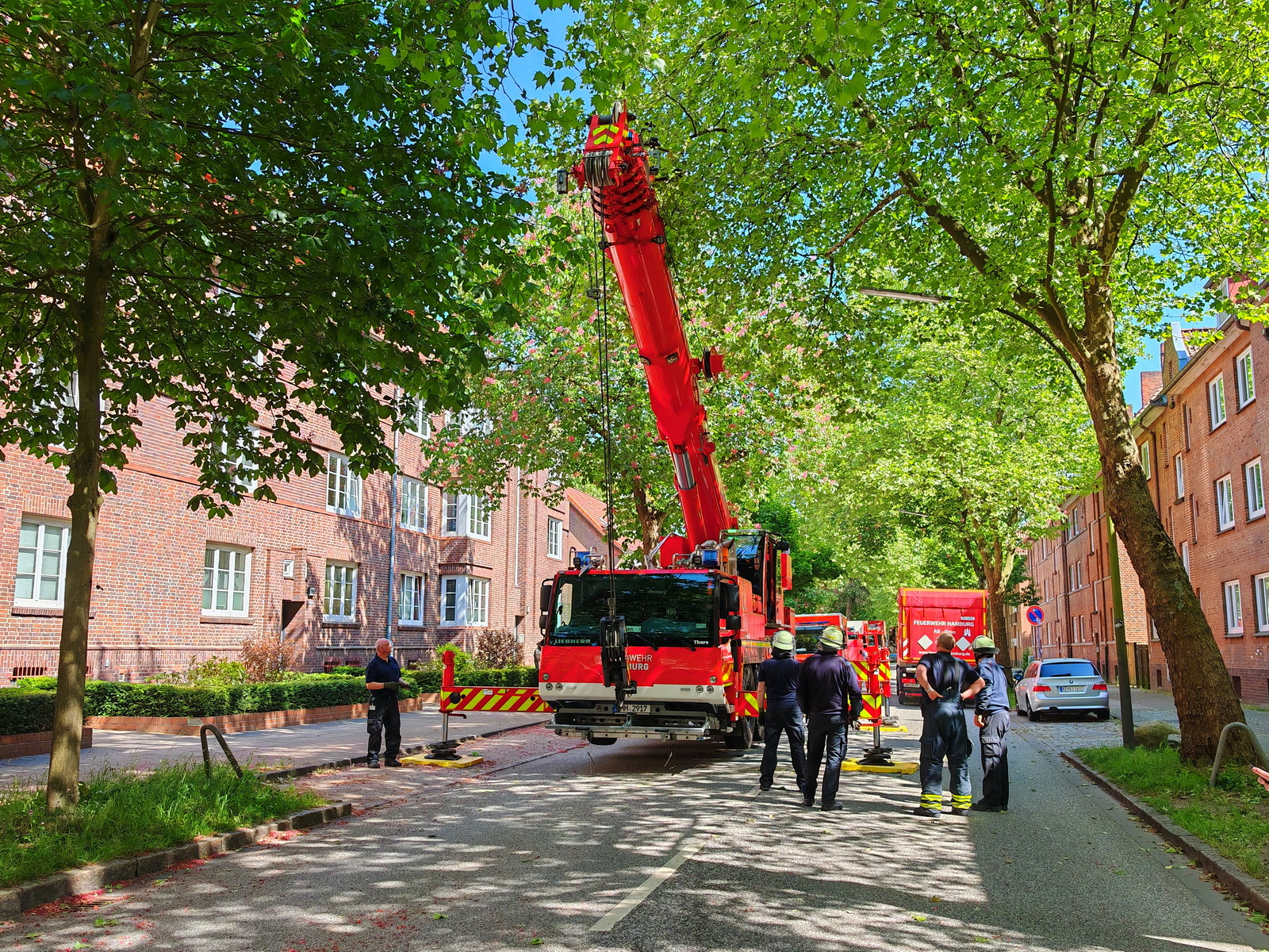 Die Feuerwehr vor Ort
