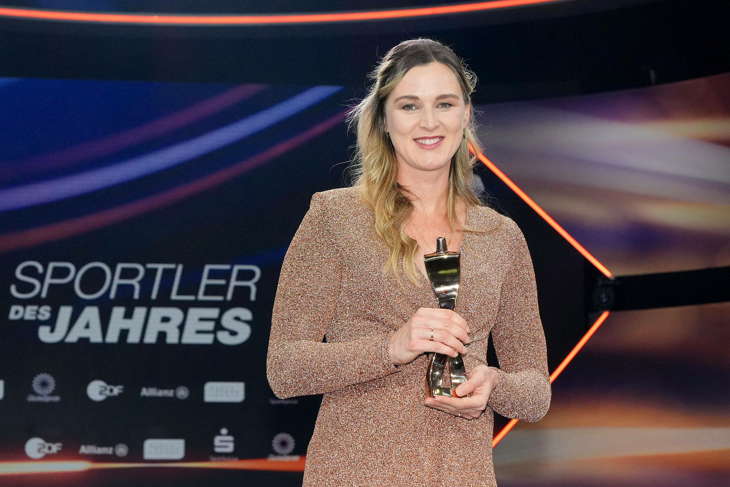 Denise Hermann-Wick bei der Ehrung zur Sportlerin des Jahres 2023