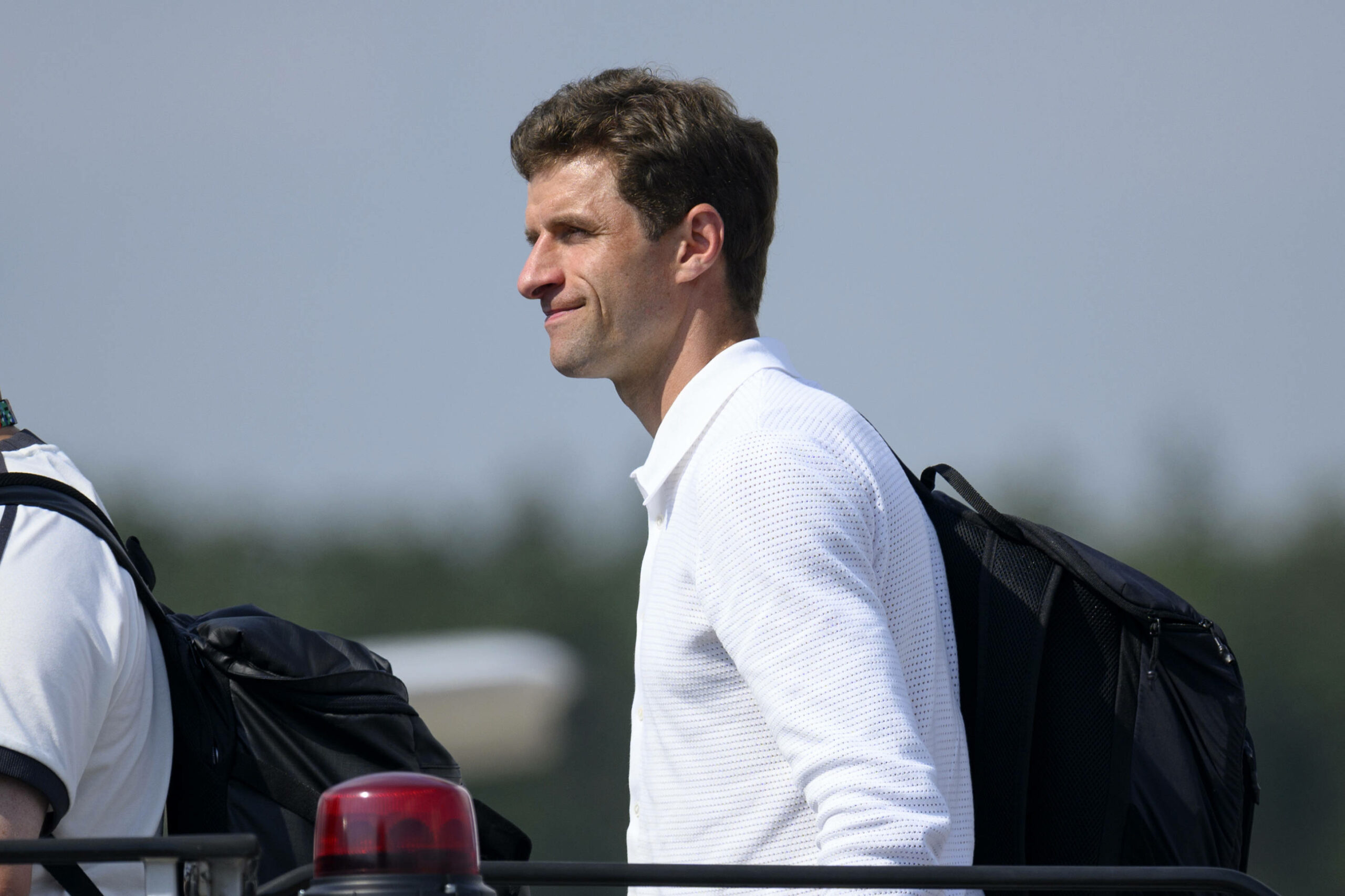 Thomas Müller am Flughafen