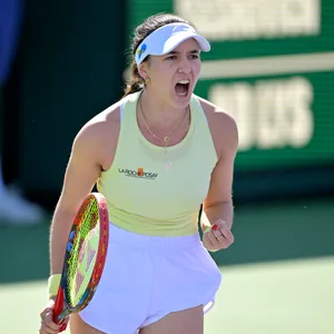 Eva Lys jubelt bei einem Tennis-Match
