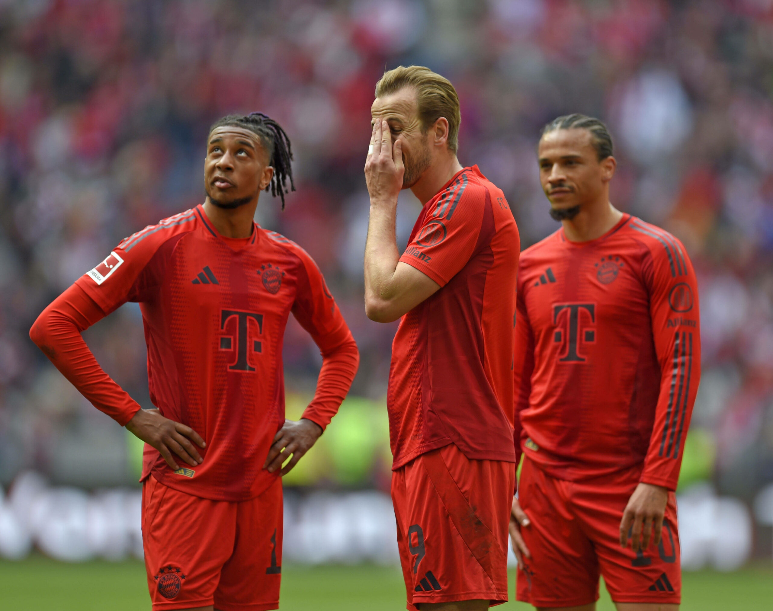 Michael Olise und Harry Kane hadern.