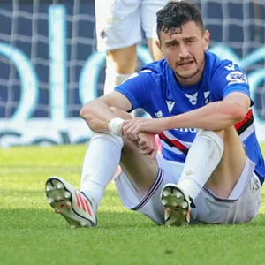 Sampdoria Genua Spieler nach Abpfiff gegen Cremonose