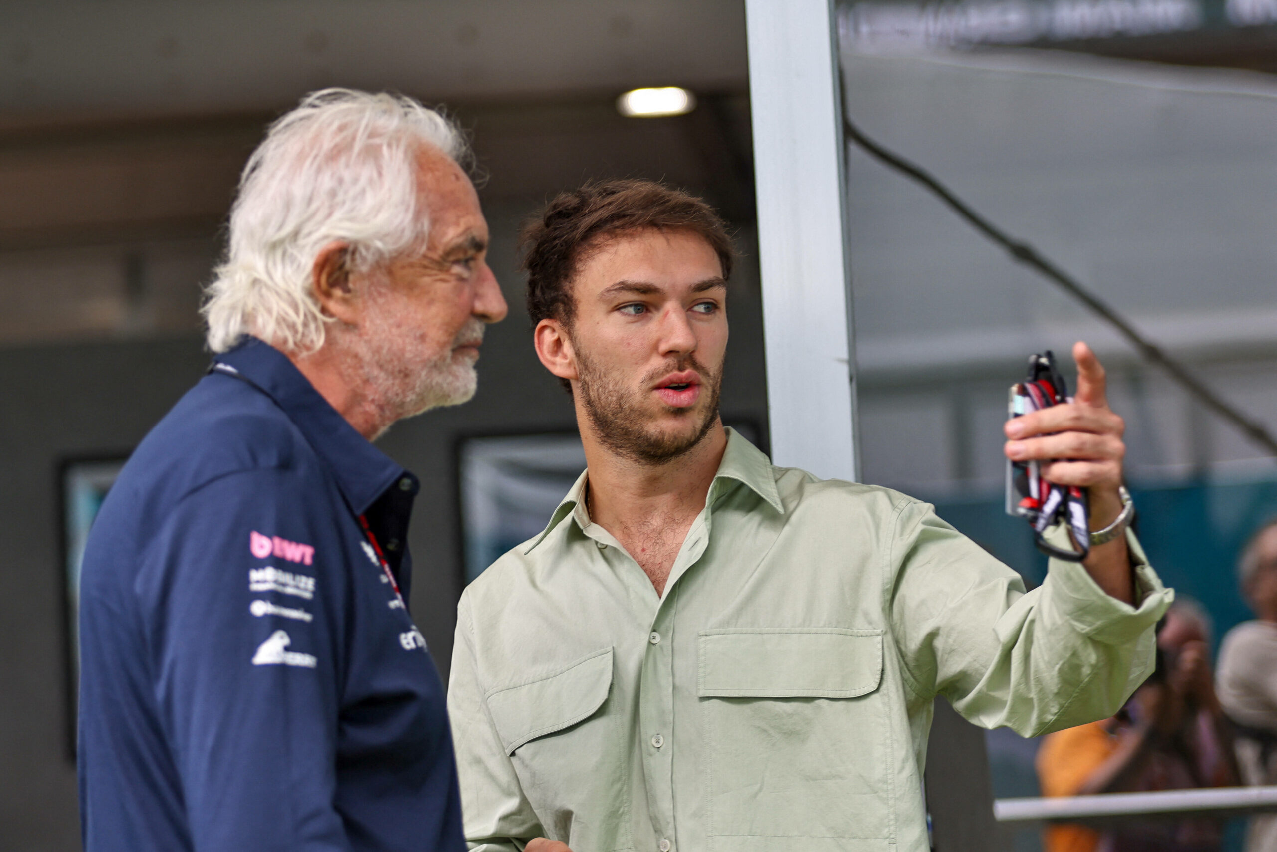 Flavio Briatore im Gespräch mit Gasly