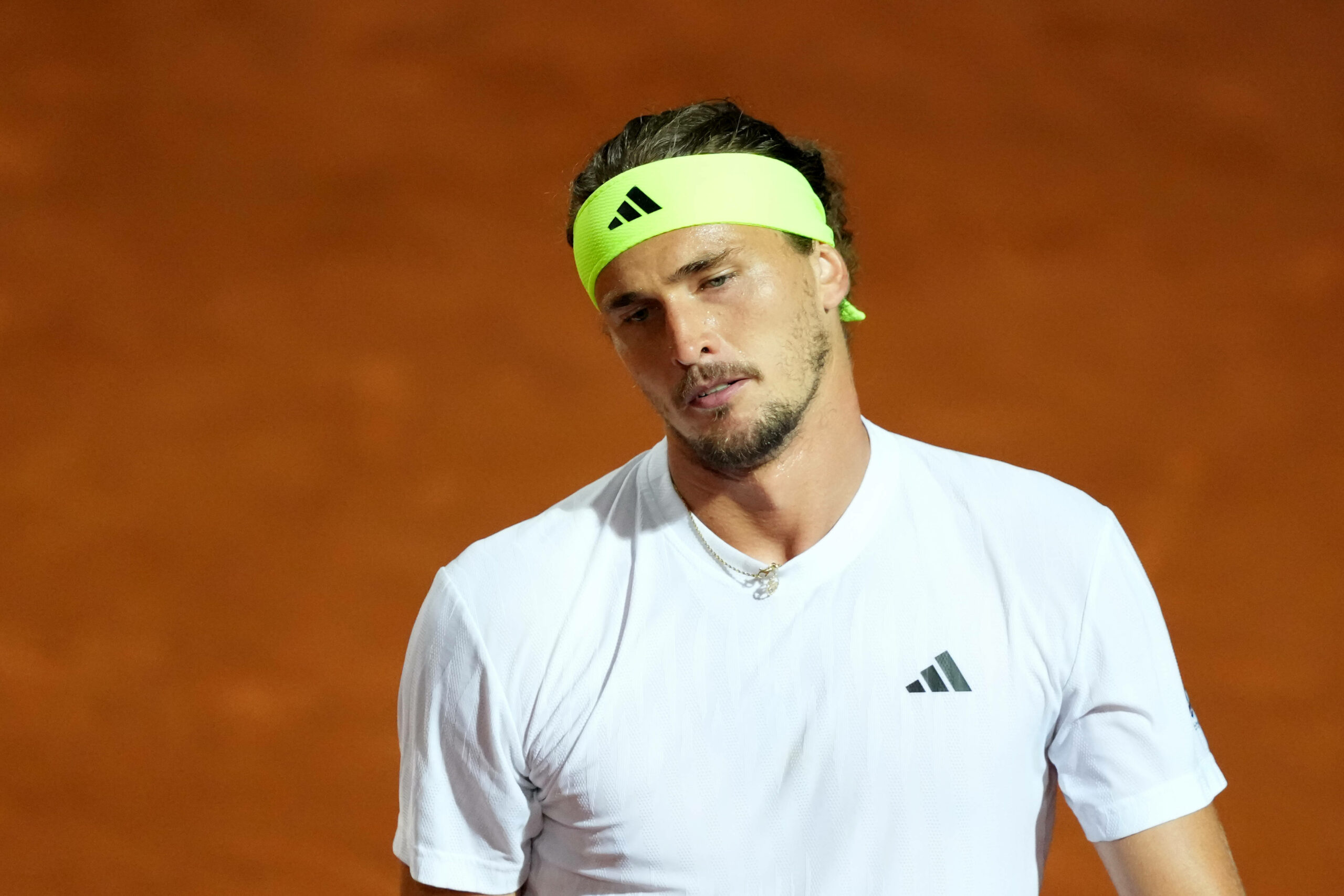 Alexander Zverev sichtlich enttäuscht während des Matches gegen Lorenzo Musetti
