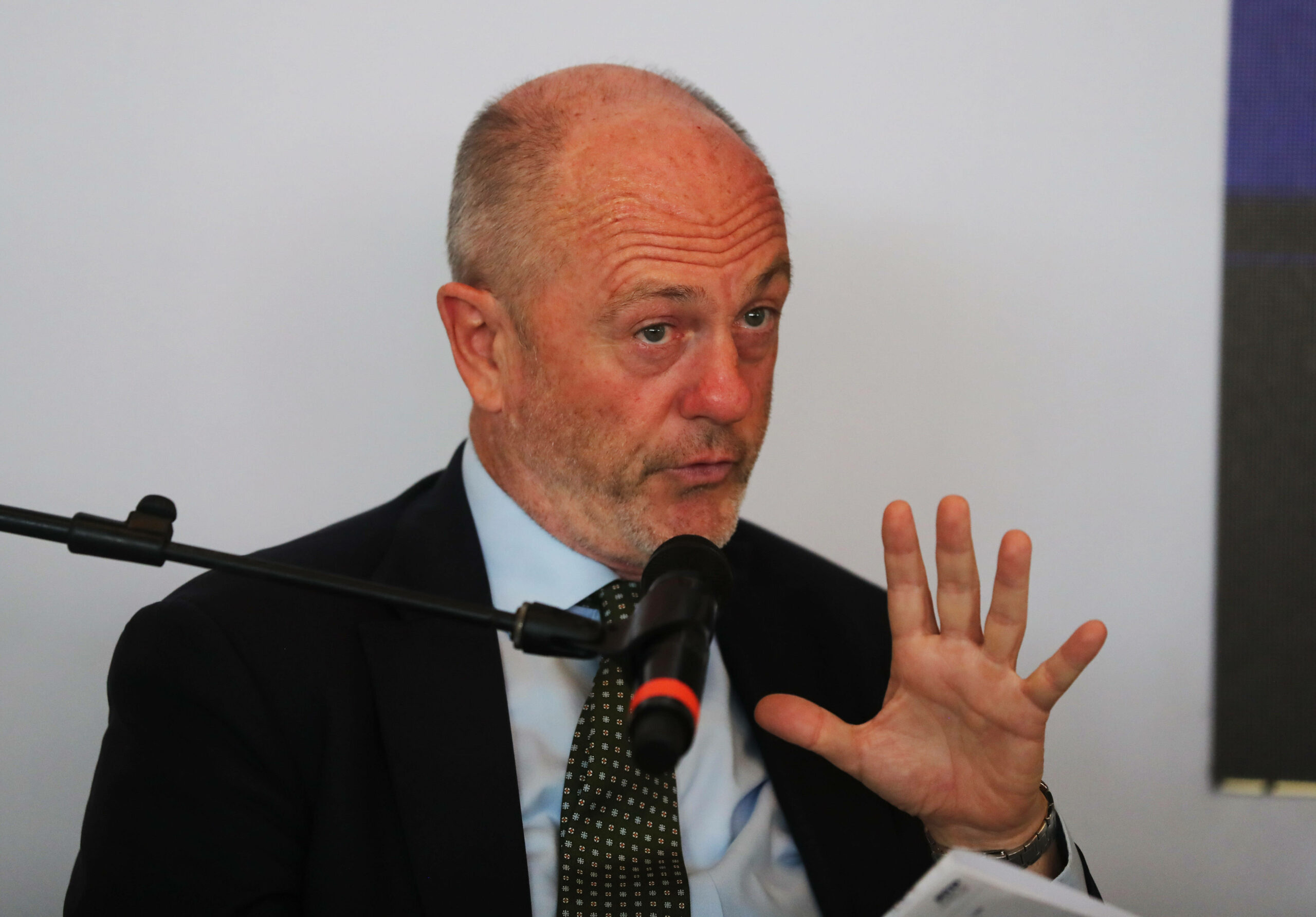 Angelo Binaghi bei einer Pressekonferenz in Rom