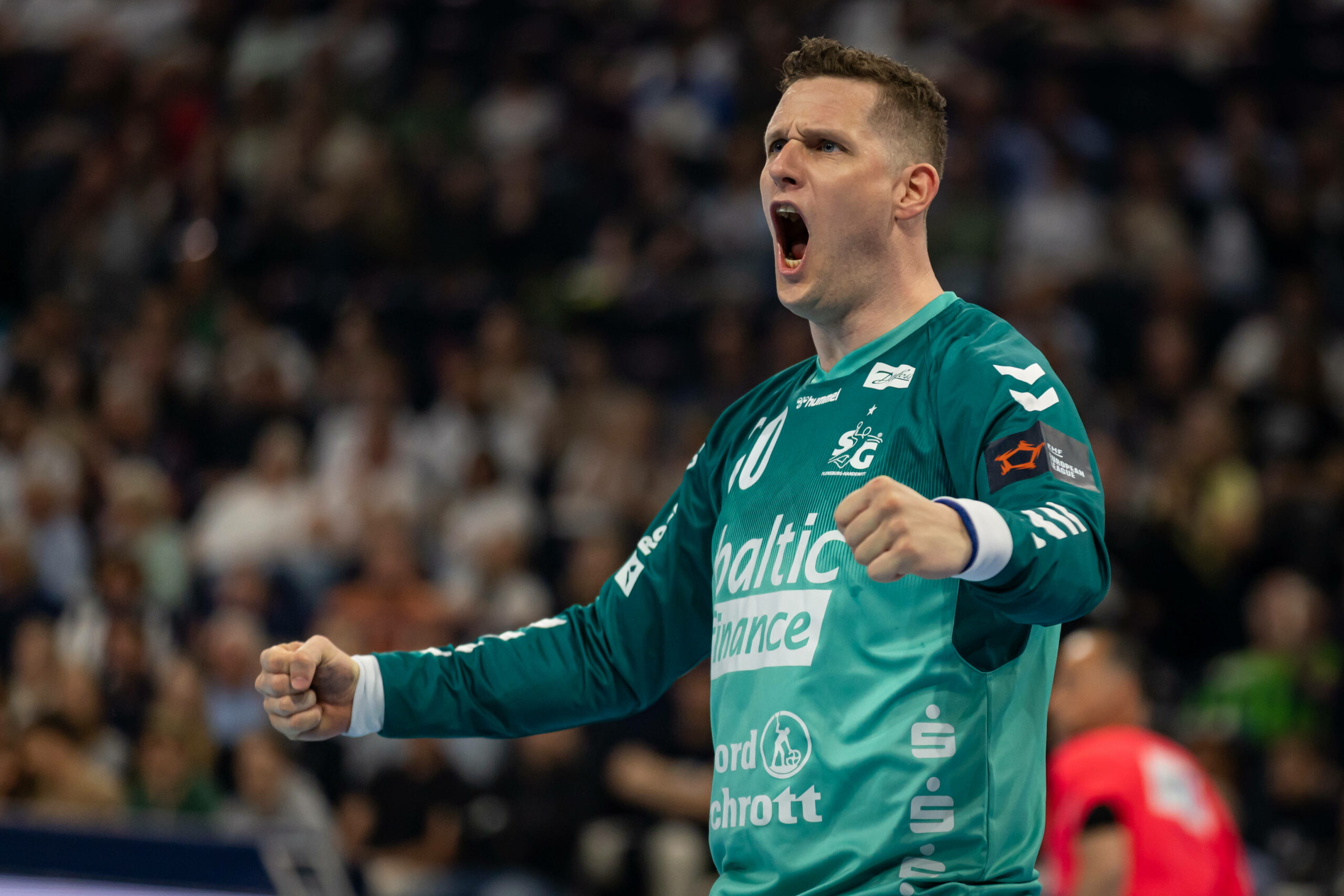 Jubelschrei: Flensburgs Keeper Kevin Möller war in Gala-Form, sorgte mit 20 Paraden für den Finaleinzug
