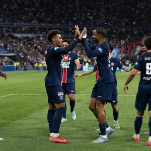 Die Spieler von Paris St. Germain jubeln