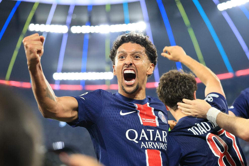 PSG-Kapitän Marquinhos hatte als Abwehrchef wenig Probleme.