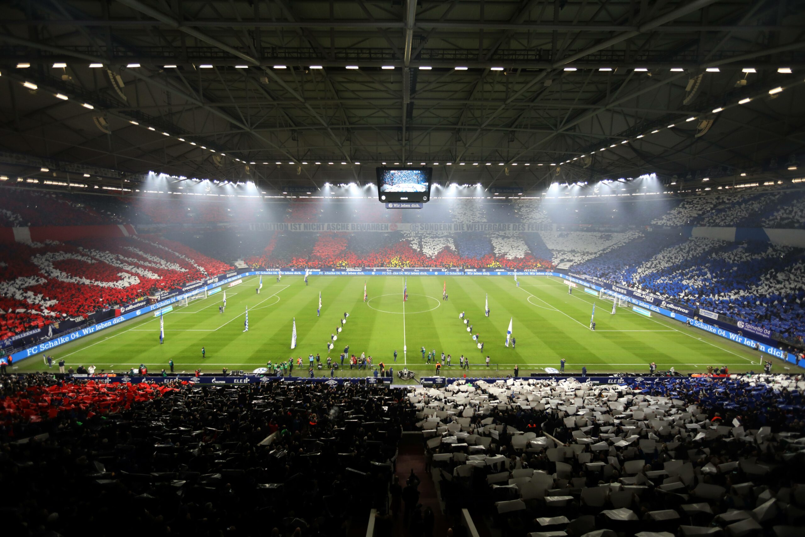 Choreografie der Fans in der Veltins Arena