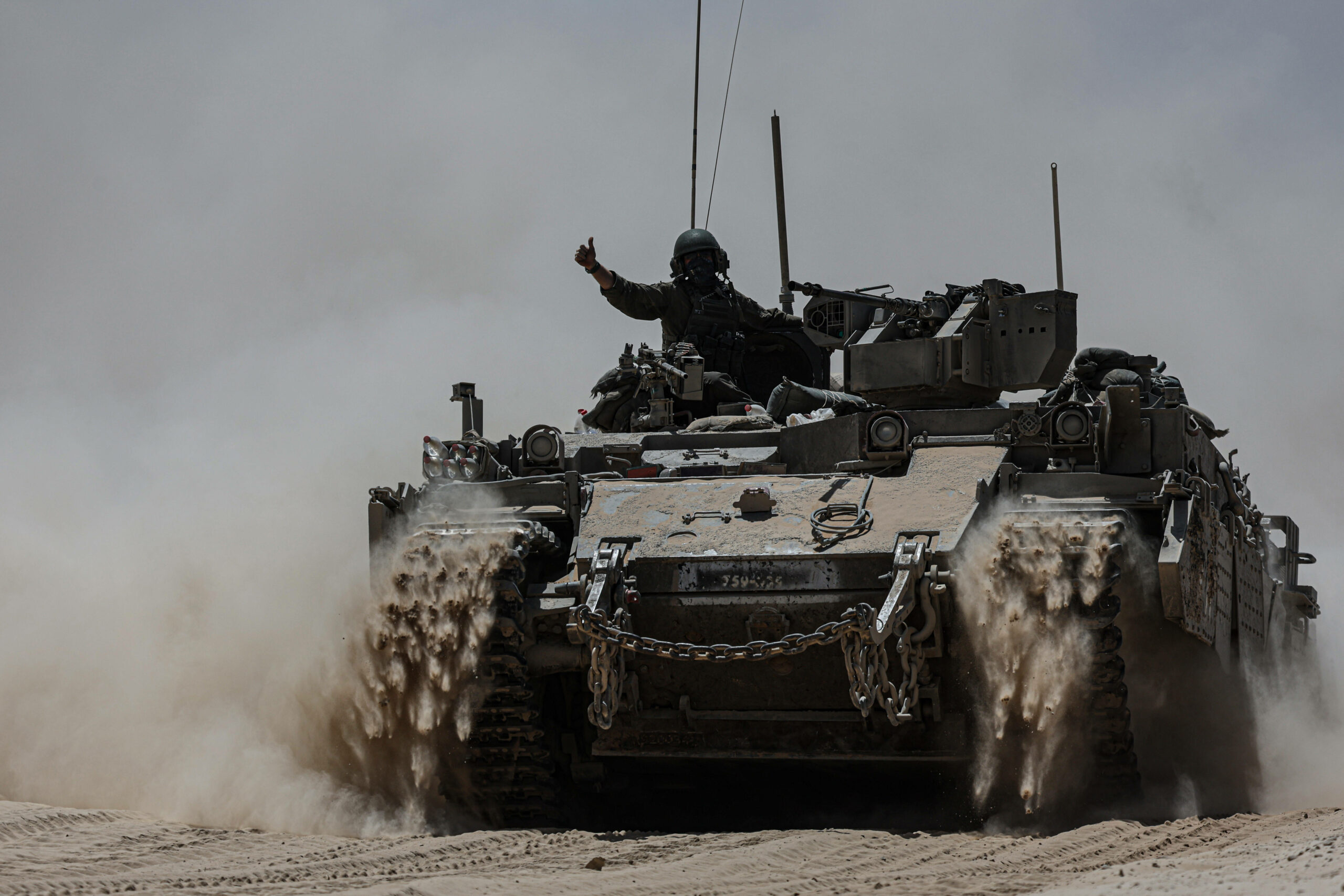 Panzer der israelischen Armee im Gaza-Streifen