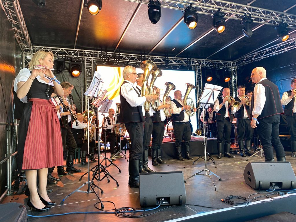 Die Kapelle „Wendys Böhmische Blasmusik“ spielt auf dem diesjährigen Hafengeburtstag.