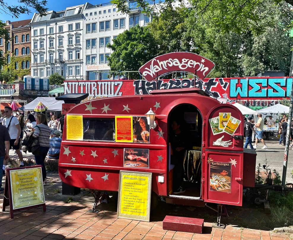 Wohnwagen von Wahrsagerin