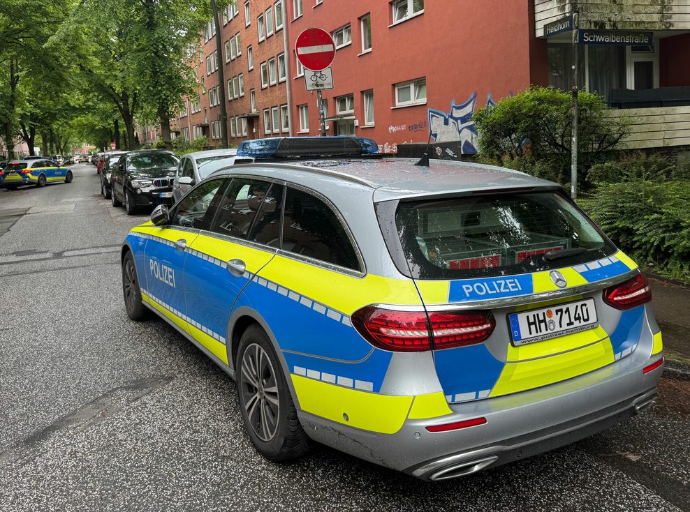 Die Polizei griff in Barmbek ein.