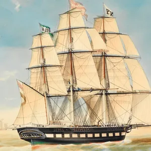 Gemälde eines alten Schiffes