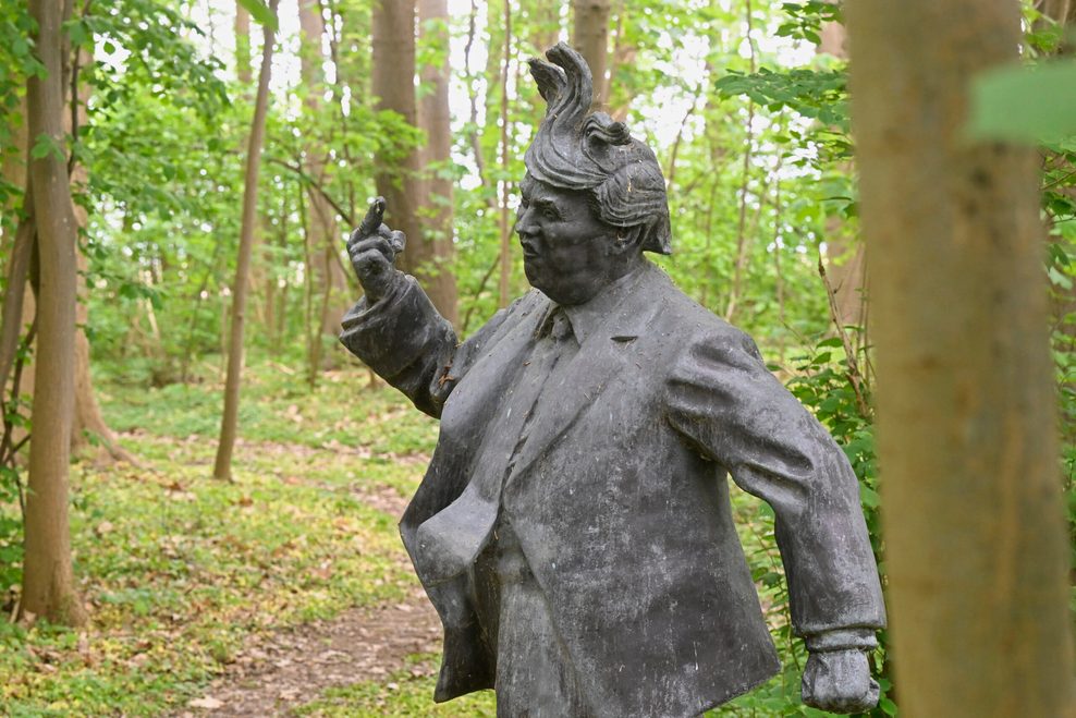 Trump als Statue