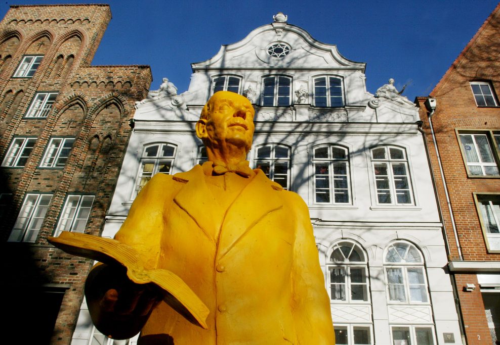 Thomas Mann Figur in Lübeck