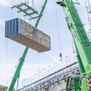 Hier fliegt ein Viertel einer neuen Wohnung auf ein SAGA-Mietshaus in Horn.