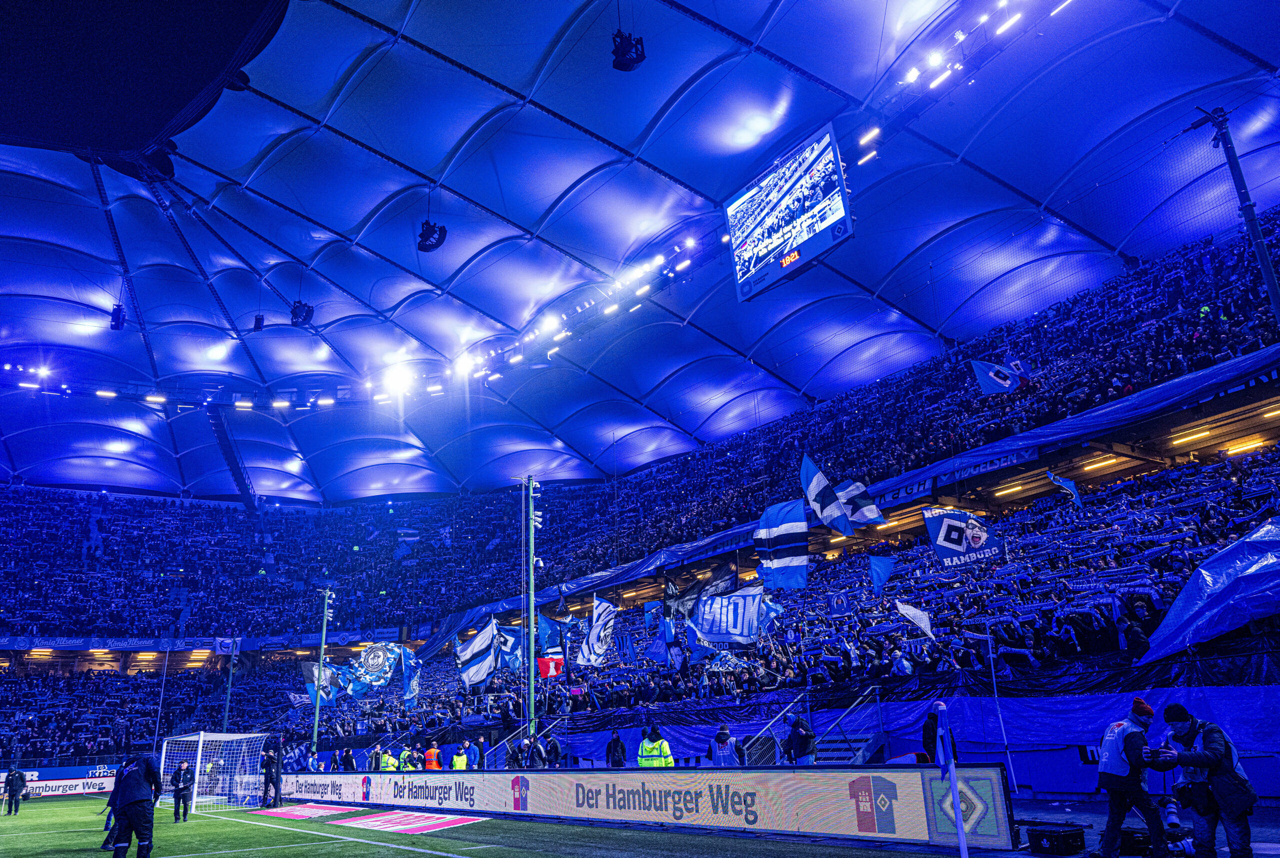 Der HSV wünscht sich am Samstag eine blaue Aufstiegsfeier im Volksparkstadion.
