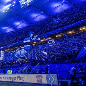 Der HSV wünscht sich am Samstag eine blaue Aufstiegsfeier im Volksparkstadion.
