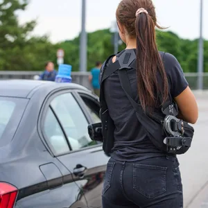 Zivilpolizistin im Einsatz (Symbolbild).
