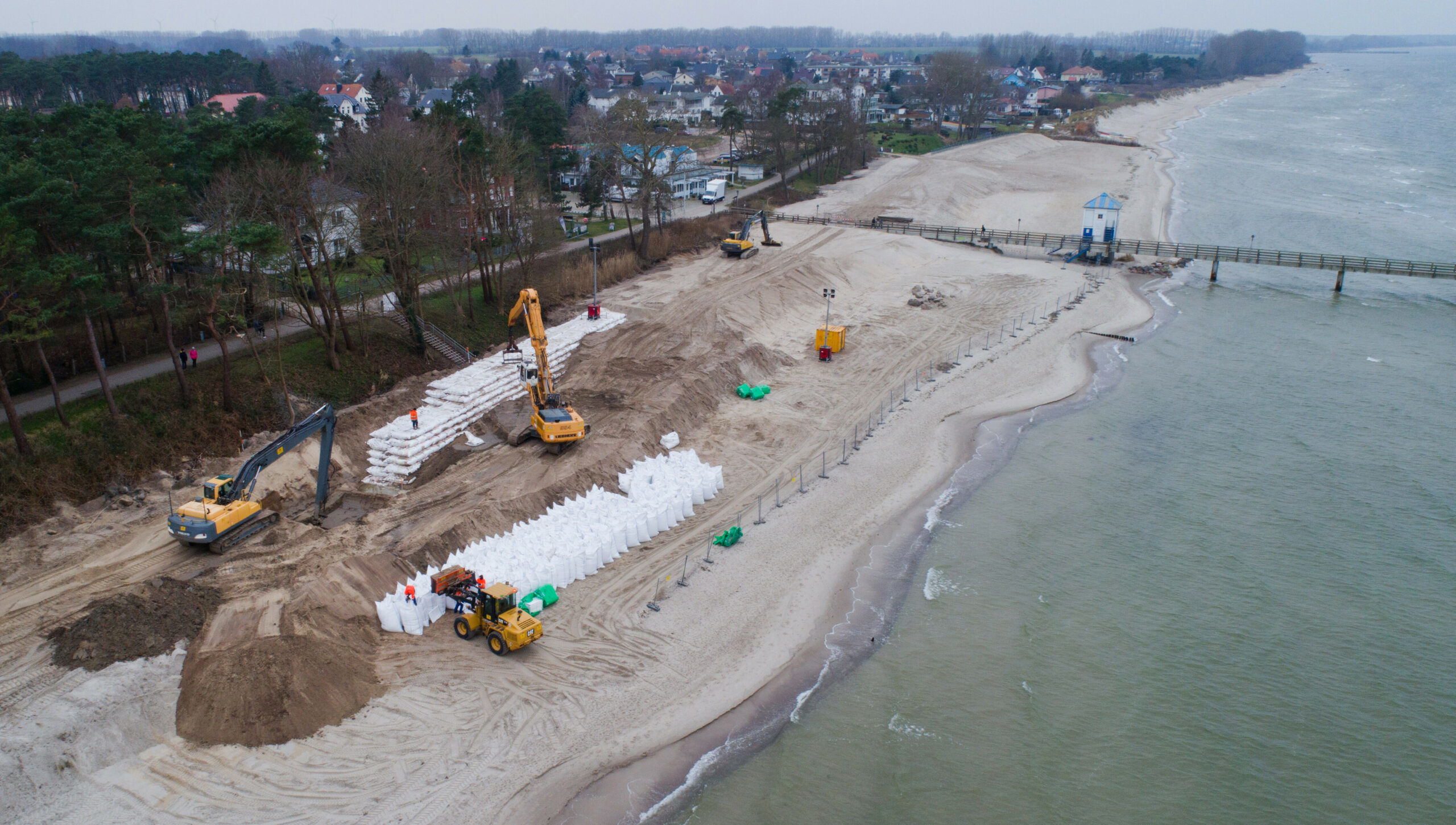 Sturmflutschutz am Strand von Lubmin