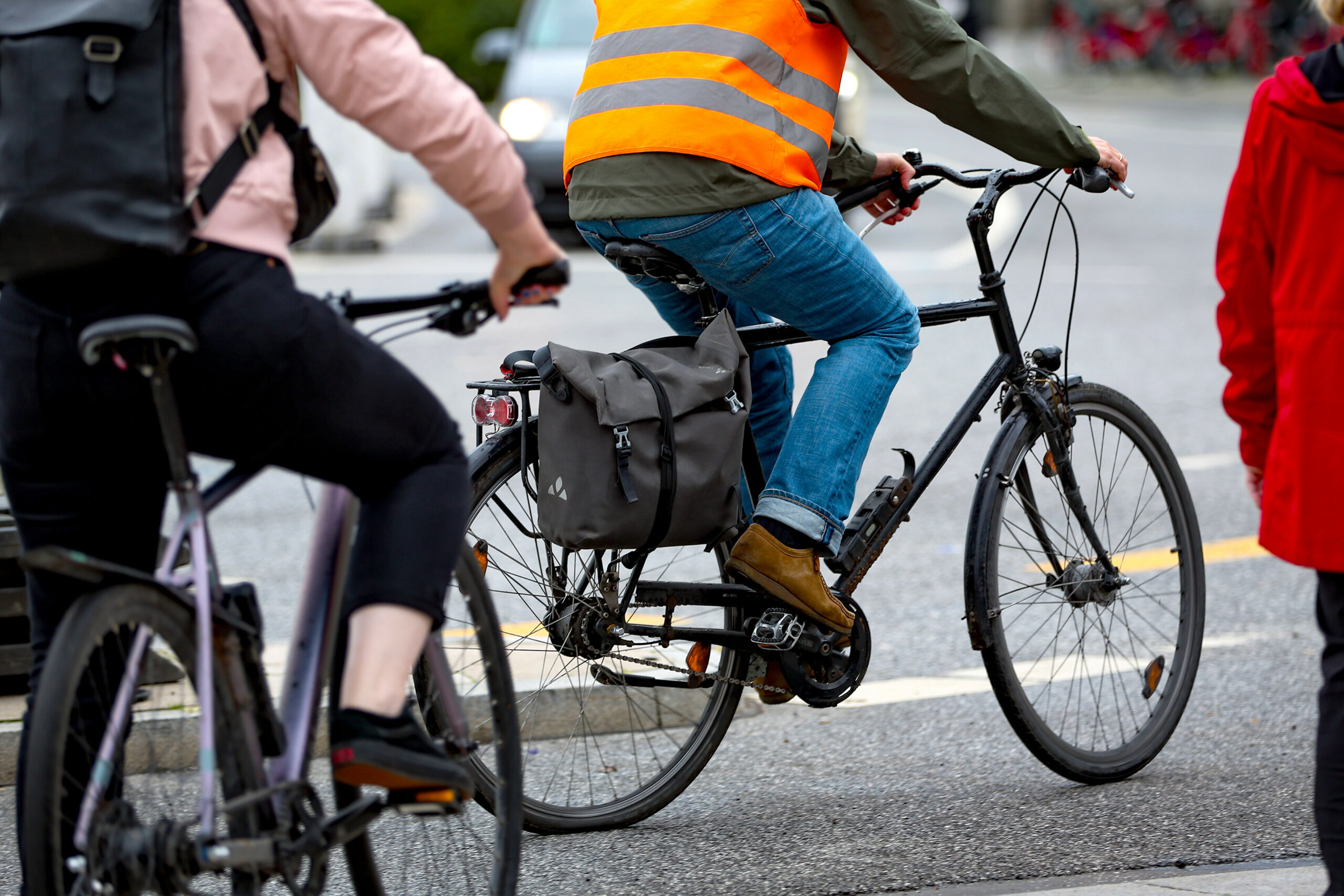 Fahrradfahrer in Hamburg