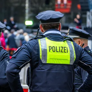 Polizisten in der Innenstadt von Schwerin (Symbolbild).