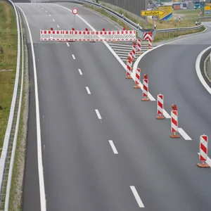Abgesperrte Autobahn