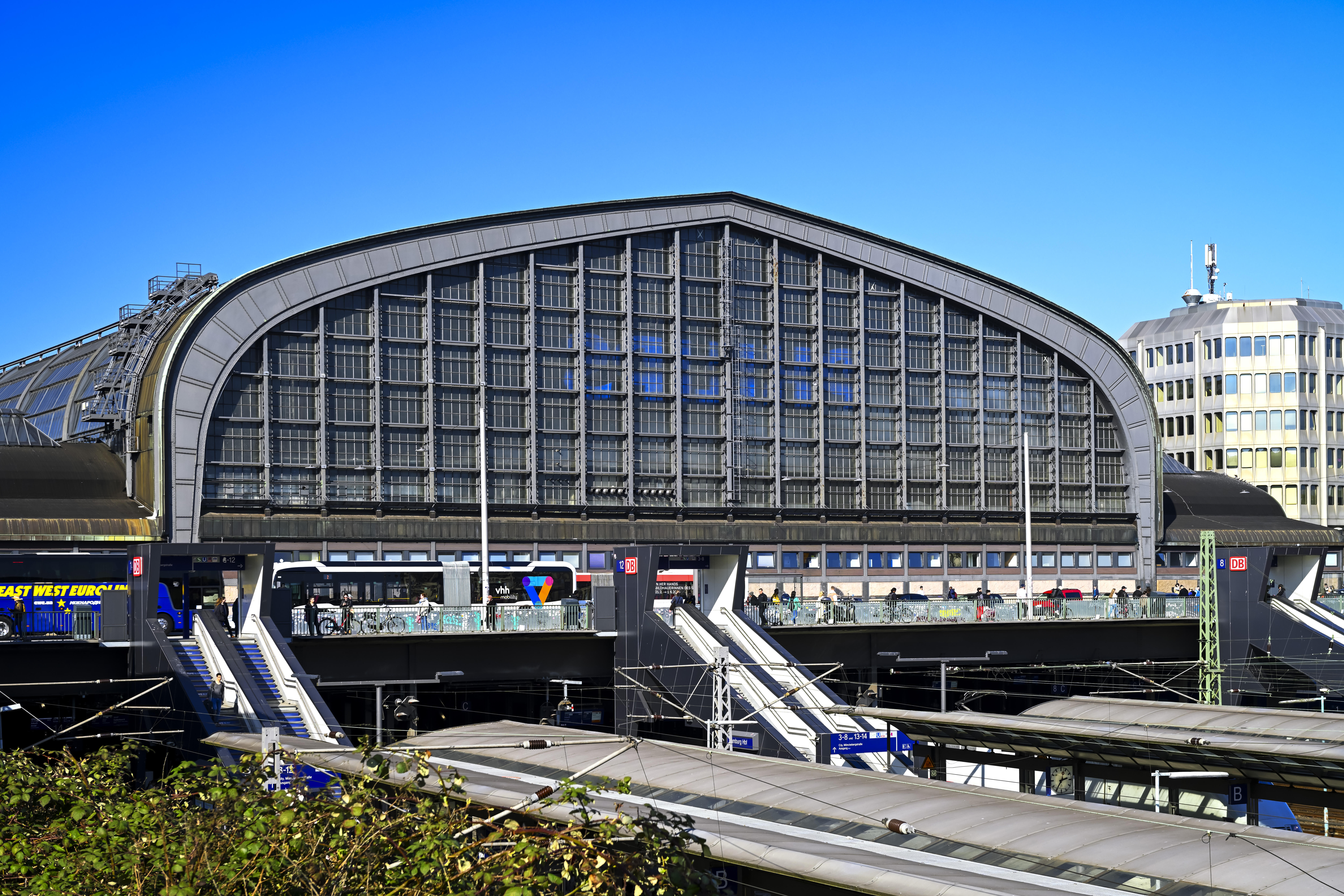 Aufgänge am Hamburger Hauptbahnhof