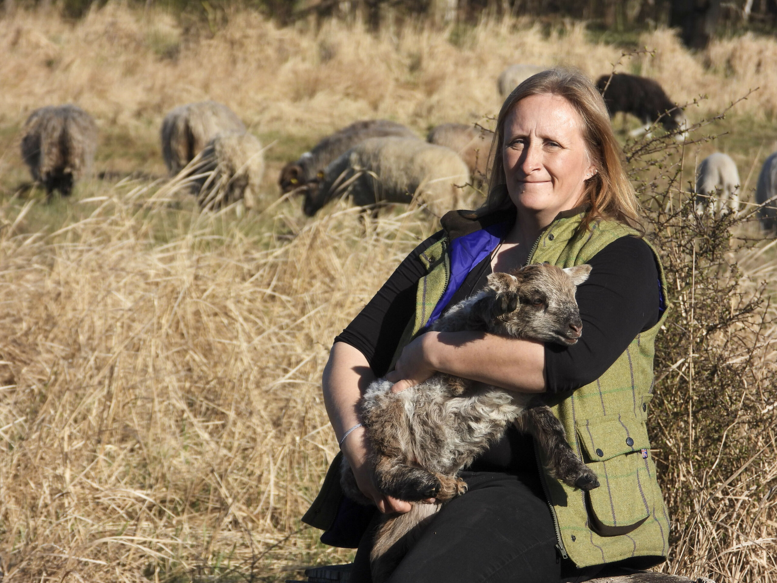 Nadine Quinn (45) ist Schäferin in den Boberger Dünen.