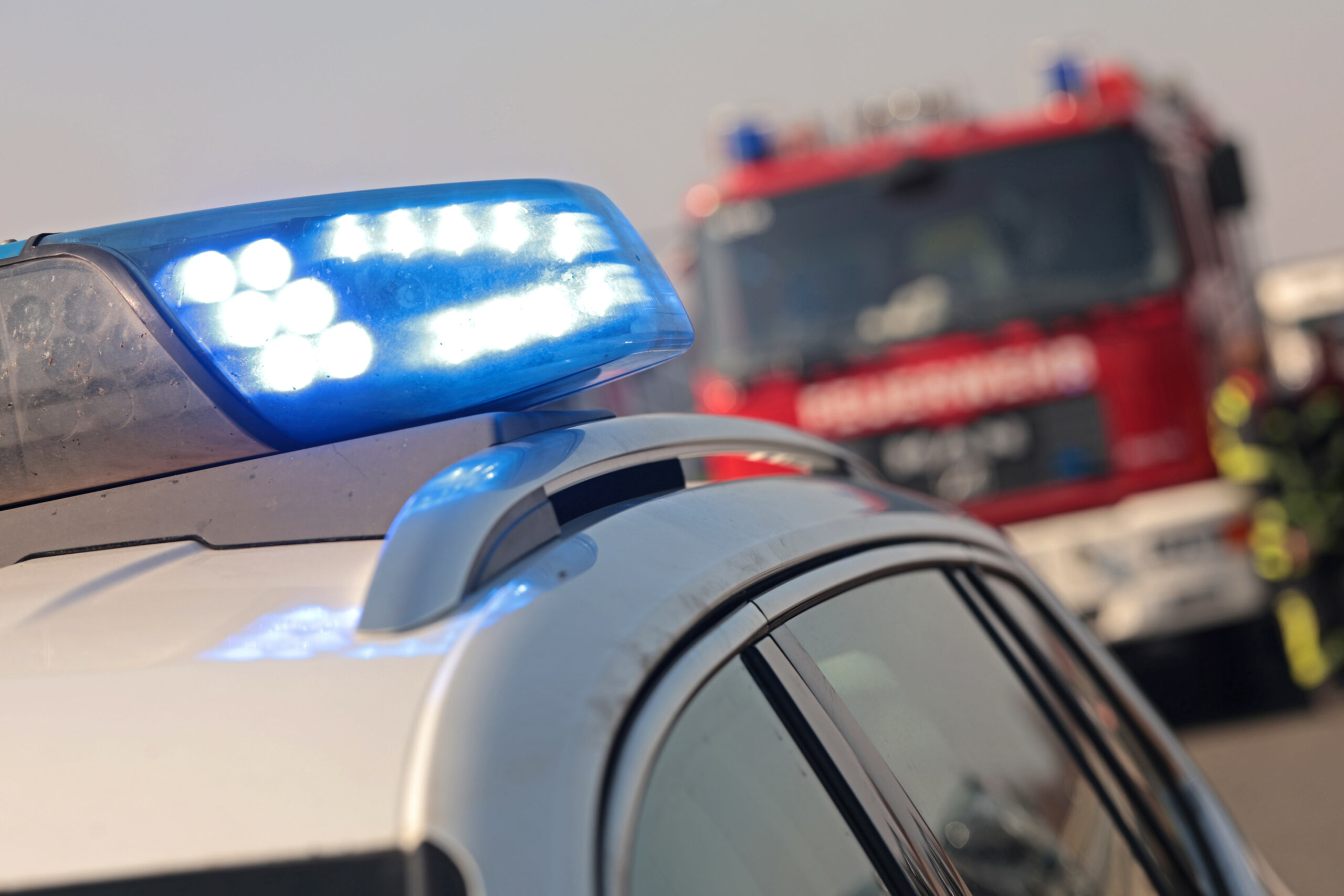 Blaulicht auf der Autobahn