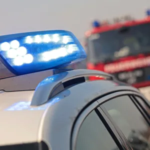 Blaulicht auf der Autobahn