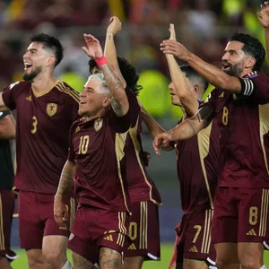 Venezuela-Spieler feiern nach dem Sieg
