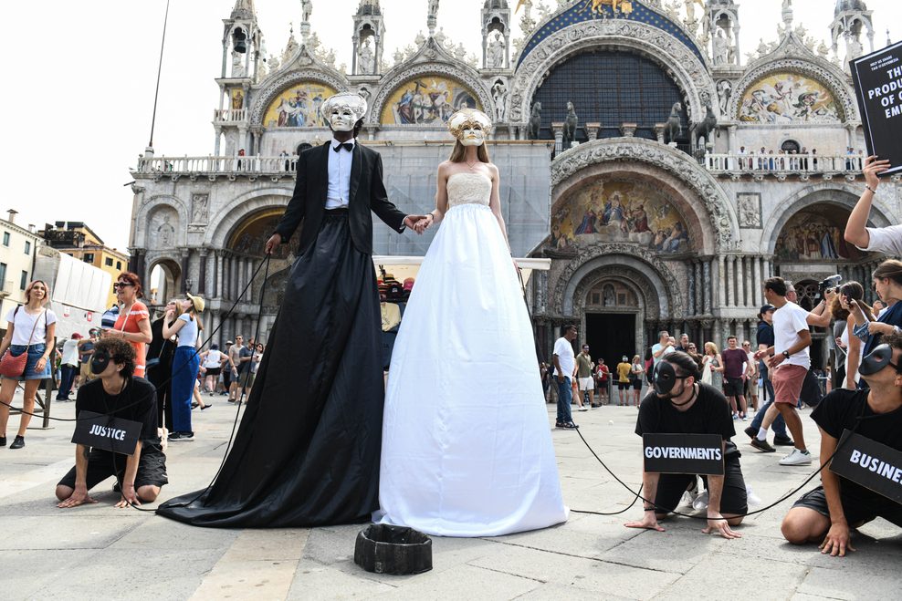 Protest in Venedig