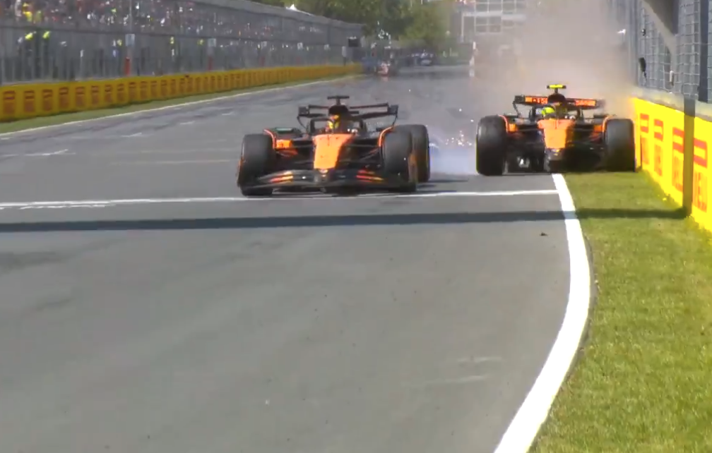 Lando Norris touchiert den McLaren von Oscar Piastri