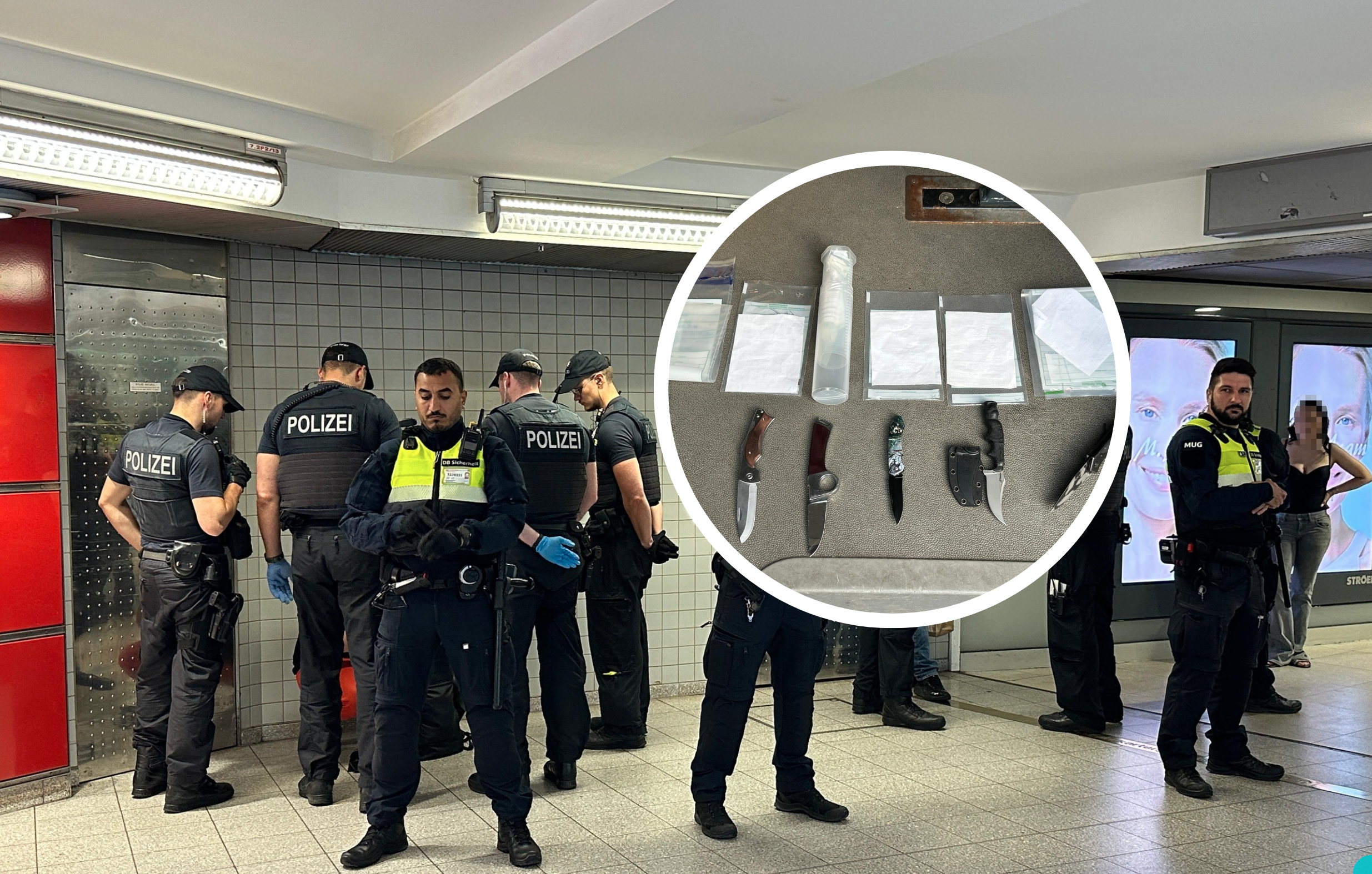 Am Jungfernstieg gab es am Dienstag eine Waffenkontrolle.