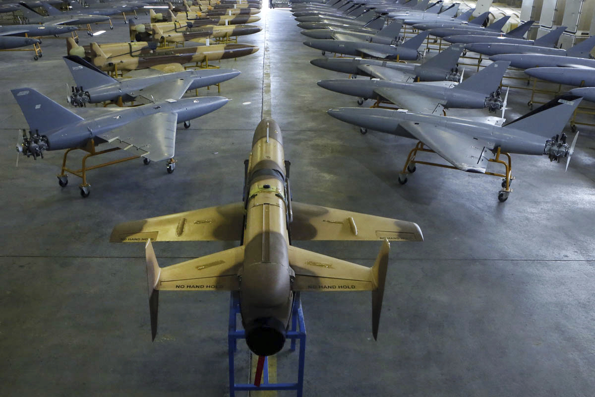 Drohnen der iranischen Streitkräfte (Foto von der iranischen Armee zur Verfügung gestellt).