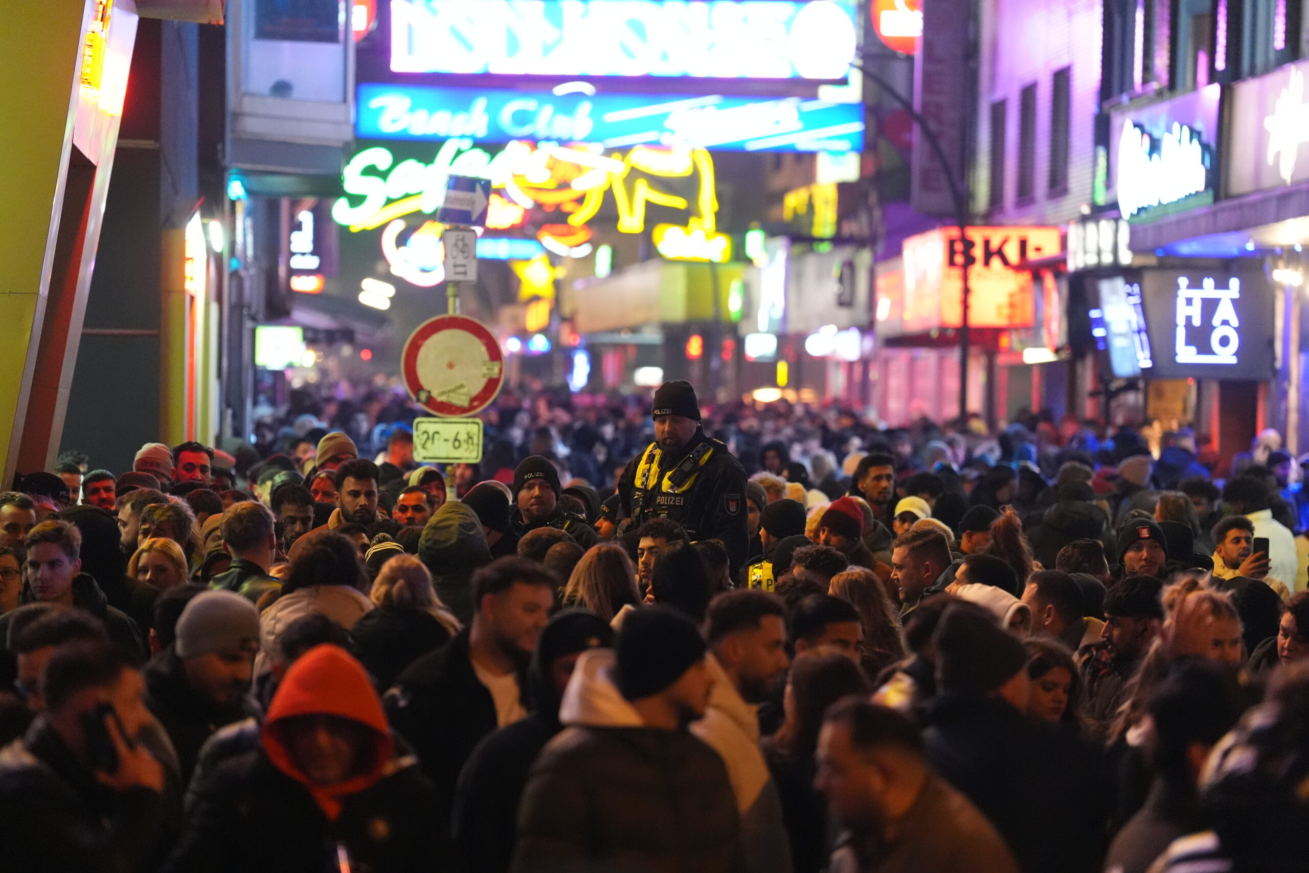 Blick in die Straße Große Freiheit