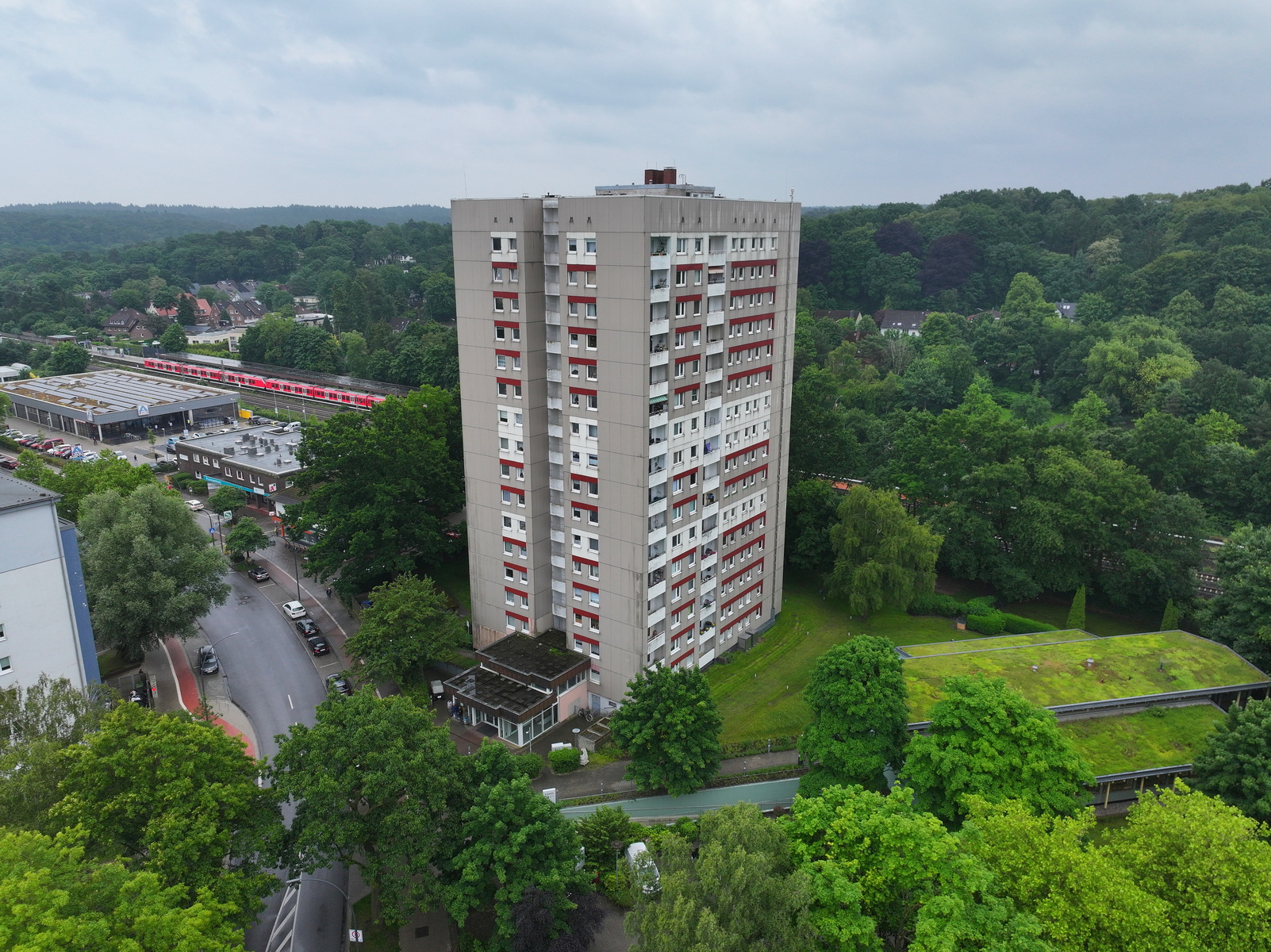 Ein Hochhaus