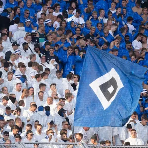 Im Kopenhagen-Block weht eine HSV-Fahne