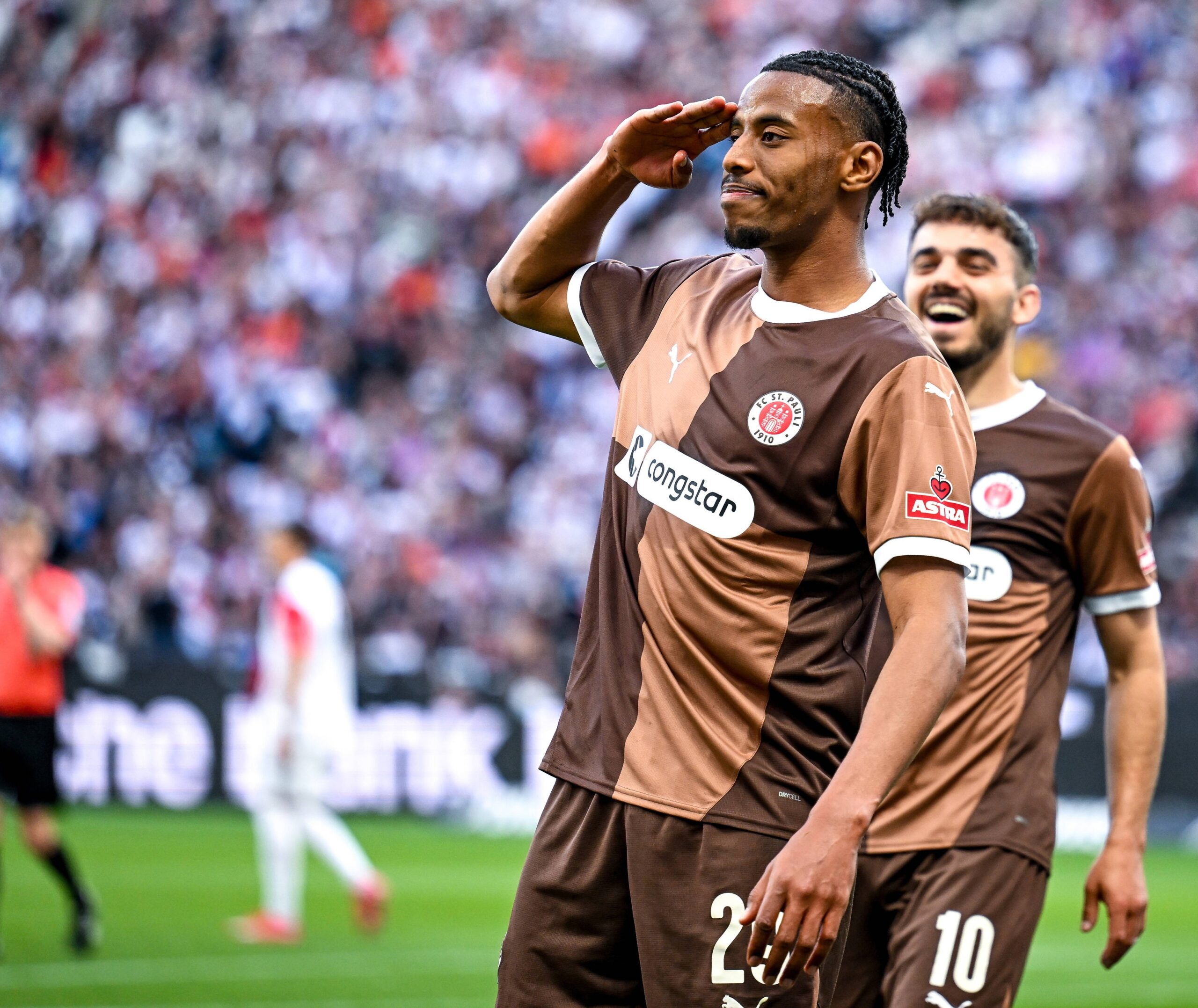 Morgan Guilavogui nach seinem Tor in Frankfurt