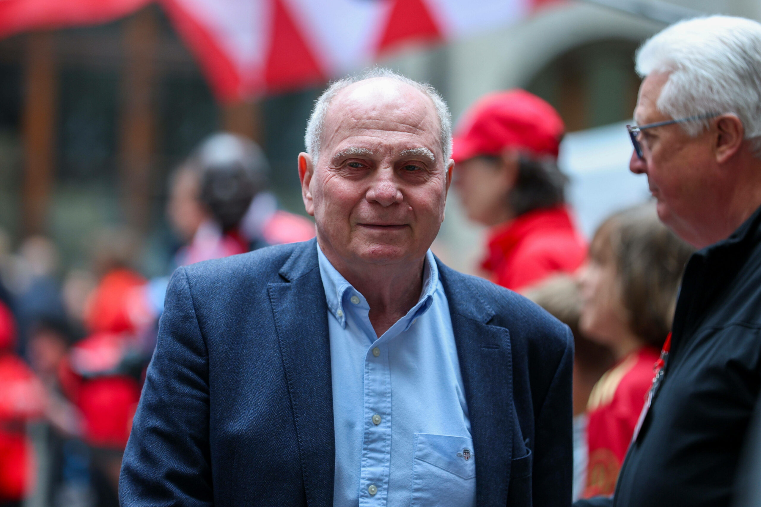 Uli Hoeneß bei der Meisterfeier des FC Bayern