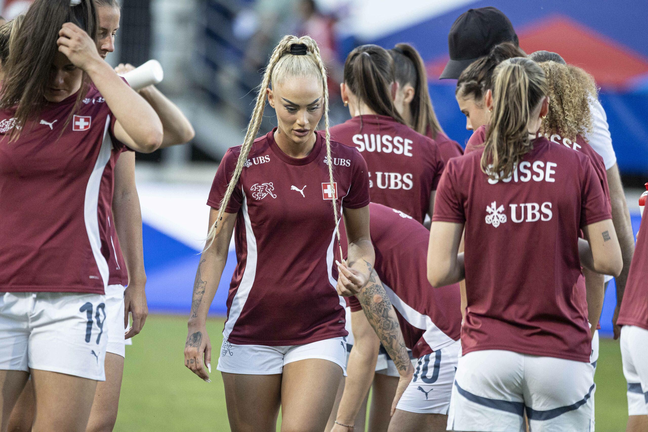 Alisha Lehmann beim Training der Schweizerinnen