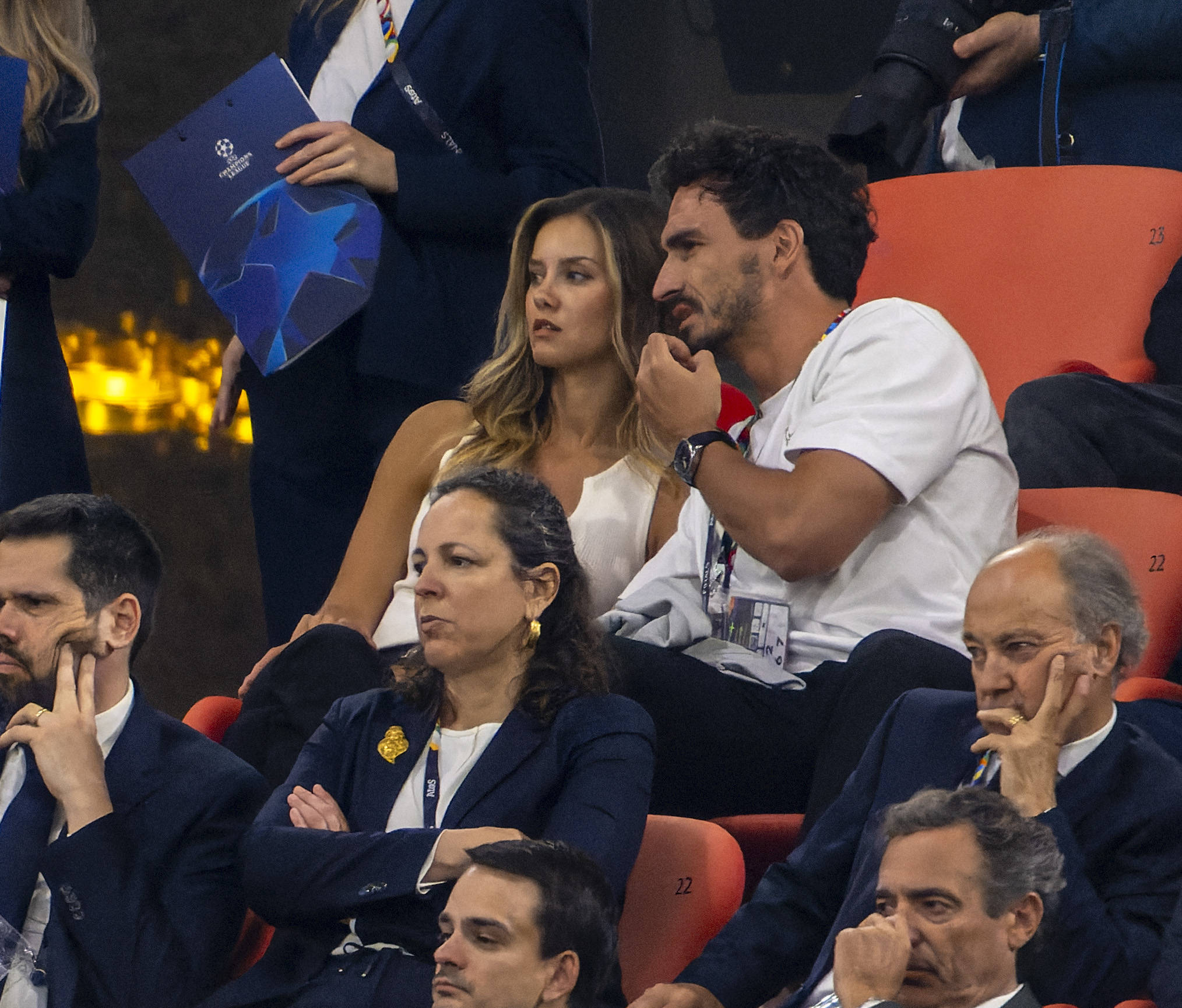 Mats Hummels beim Länderspiel des DFB gegen Portugal mit Freundin Nicola Cavanis auf der Tribüne