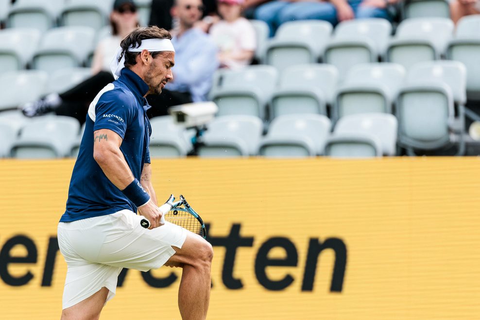 Fognini zerbricht seinen Schläger