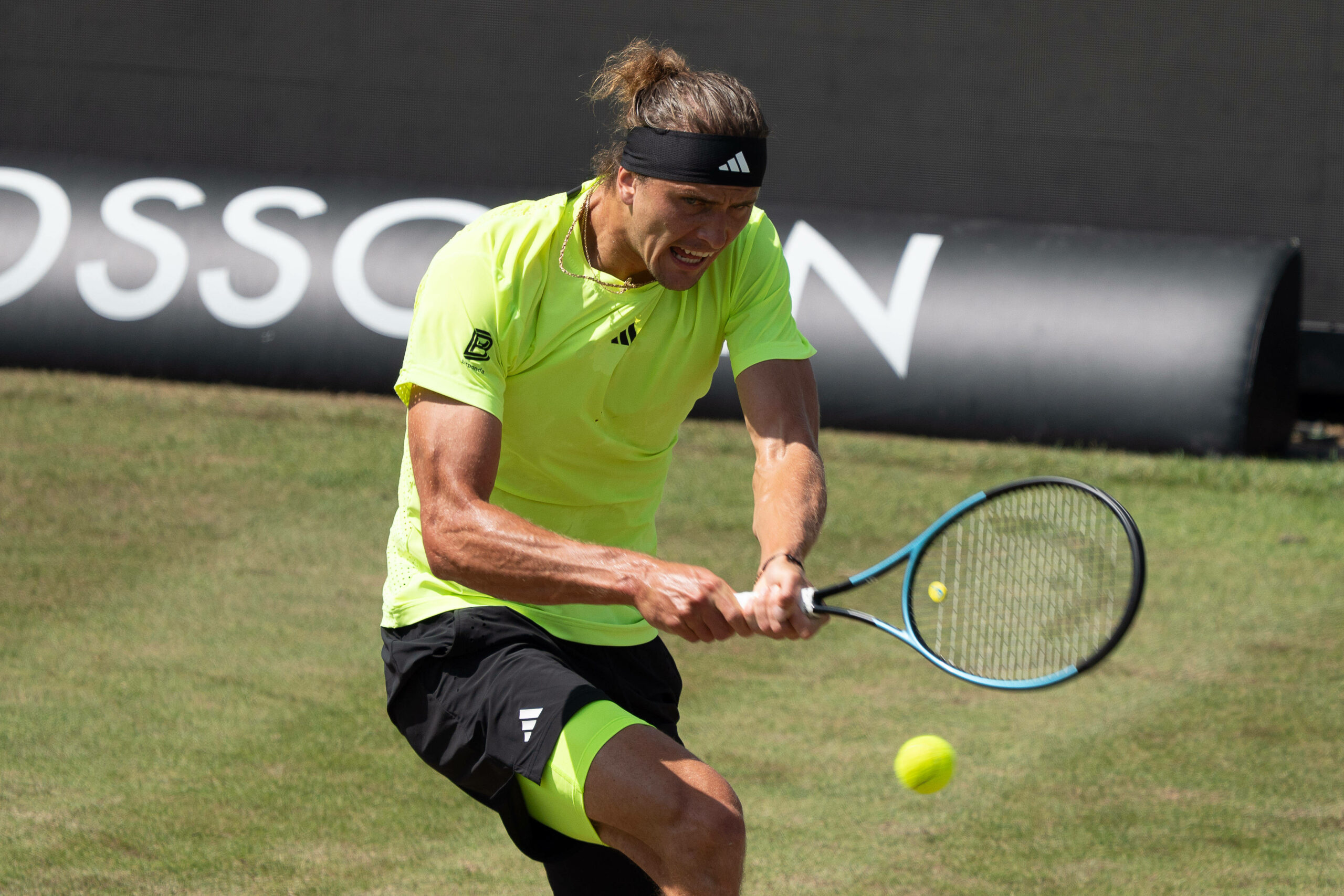 Alexander Zverev eine Rückhand.