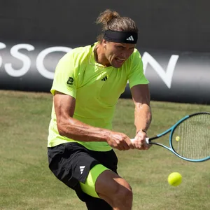 Alexander Zverev eine Rückhand.